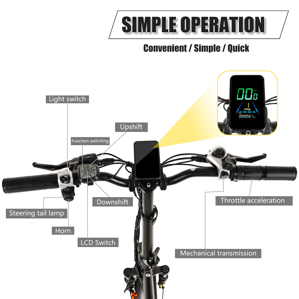 |Trekbike AC16 2024 18Ah|16Inch Portable Electric Bike City Hydraulic Brakes Folding Ebike