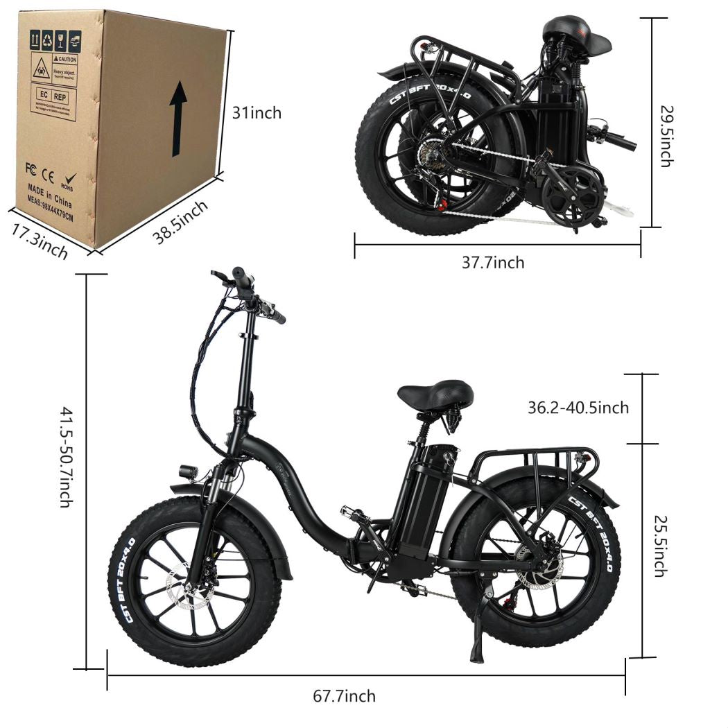 Trekbike Y20 Plus 20Ah Samsung Battery Support App|Step Through Fat Tire Ebike City Folding Electric Bike