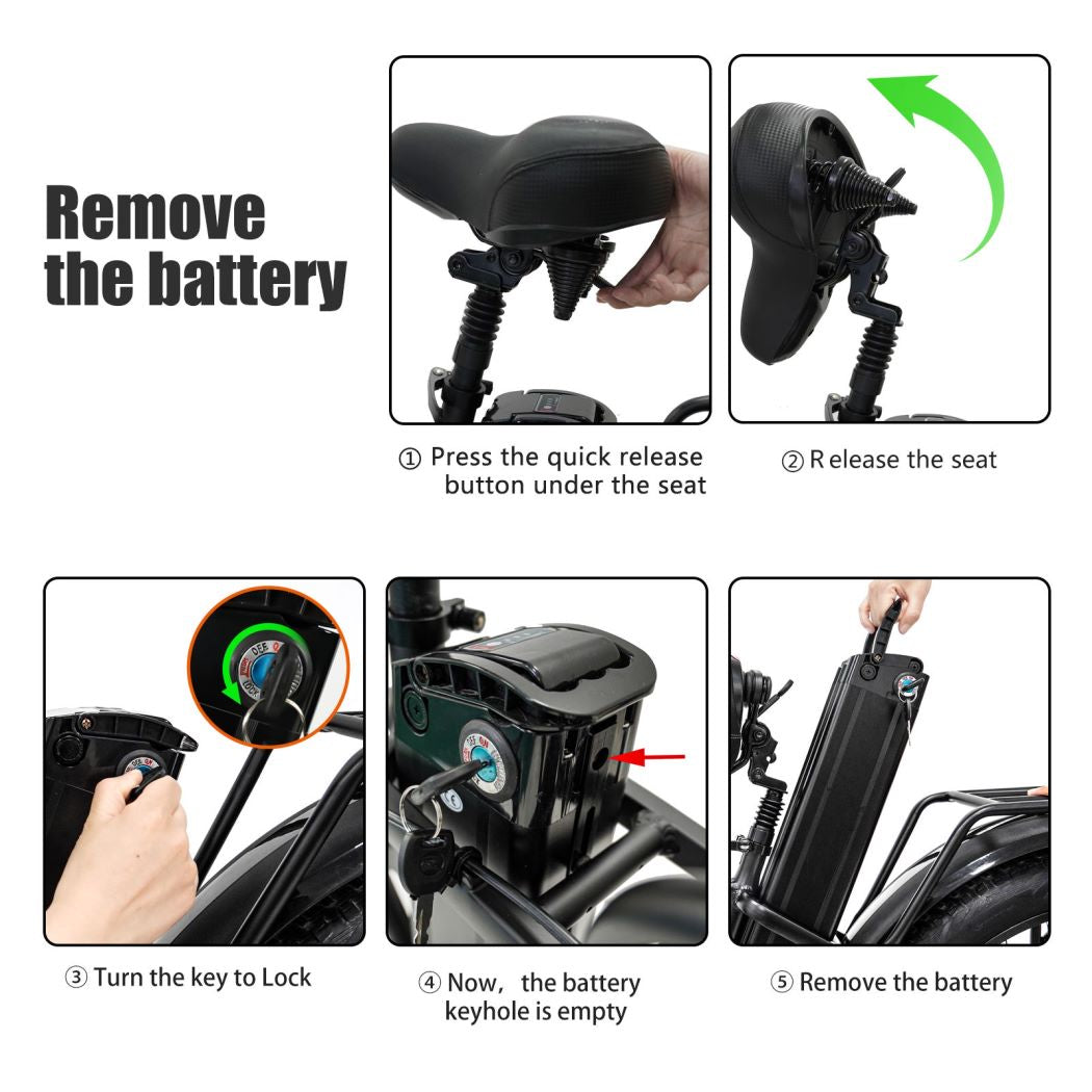 Trekbike Y20 Plus 20Ah Samsung Battery Support App|Step Through Fat Tire Ebike City Folding Electric Bike