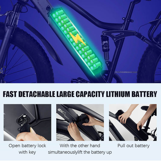 L26 AL26 eBike Battery Removable Portable External Replacement Battery For Treckbike electric bikes 48V 18Ah 17A